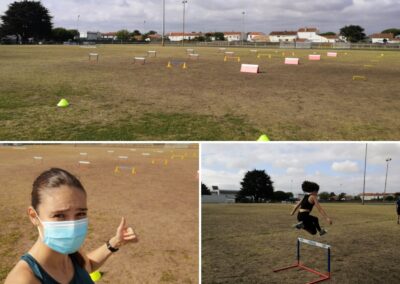 Entraînement d'athlétisme - Saut de haies